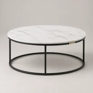 Bàn trà tròn mặt đá ceramic 80cm Hà An
