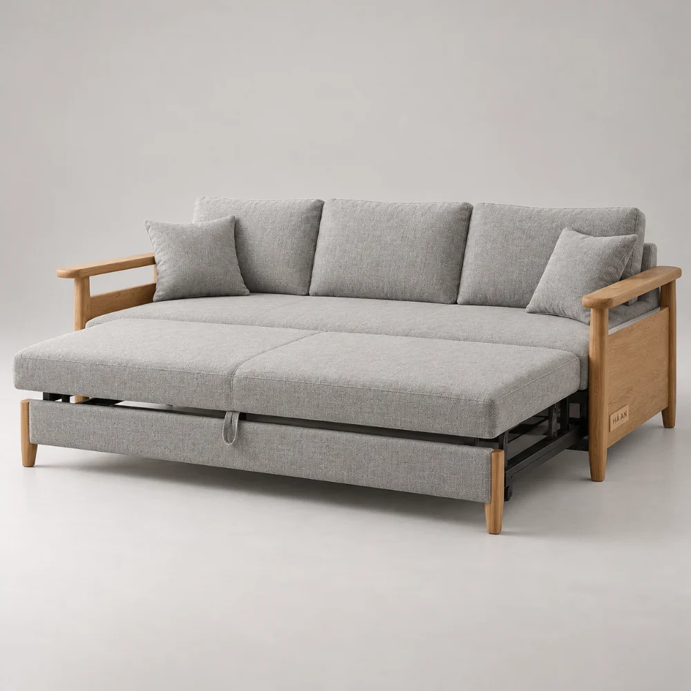 Sofa giường khung gỗ sồi Vienna 1m9 Hà An