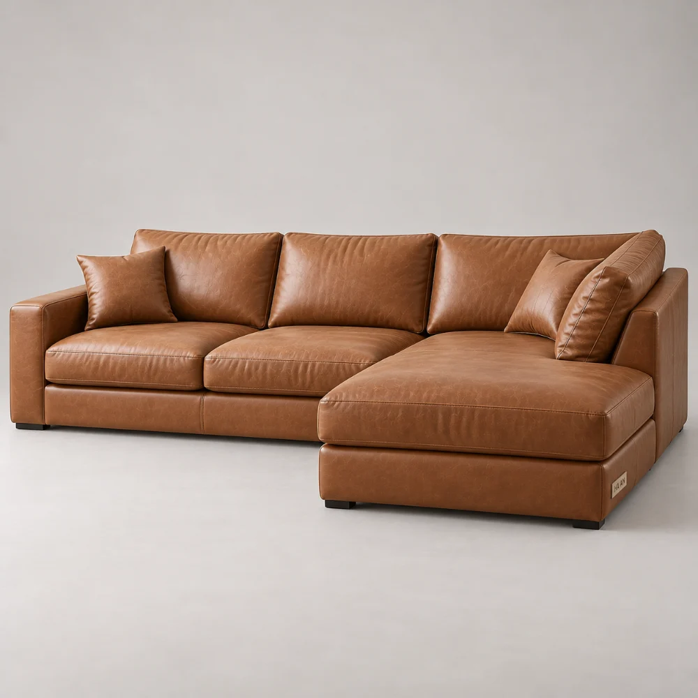 Sofa góc da bò Verona 3m Hà An
